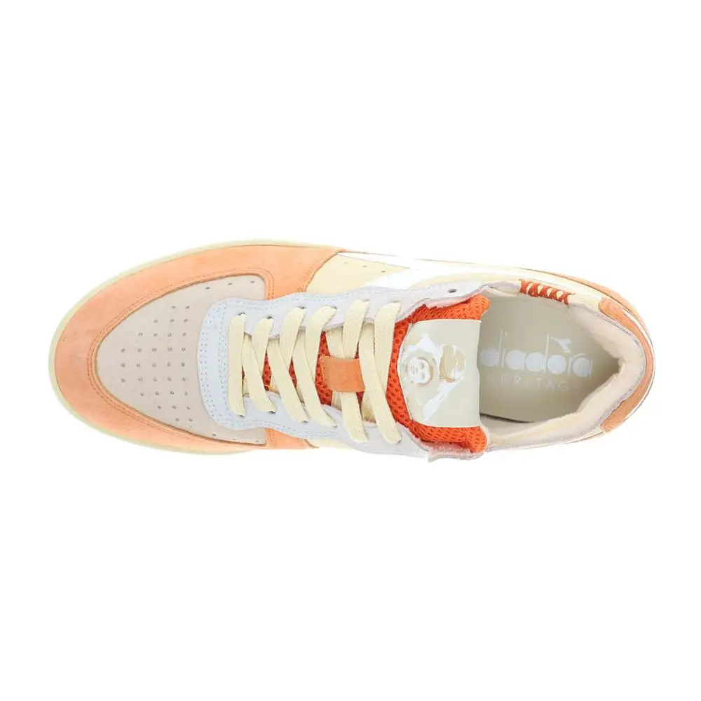 Diadora shoes - diadora Mi Basket Row Cut Podio Italia Lace Up - 181006-40052 - Orange 2