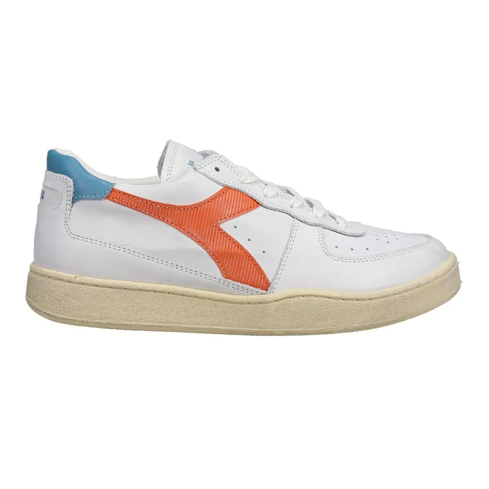 Diadora Mi Basket Low   Lace Up Mi Basket Low Lace Up Mens White Sneakers Casual Shoes 179043-C988