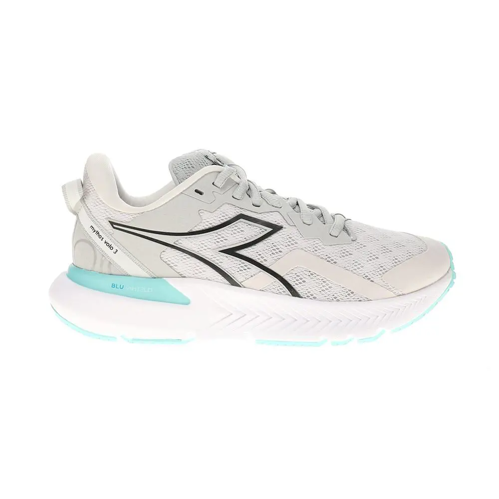 Diadora Mythos Blushield Volo 3 Running Womens Grey Sneakers Athletic Shoes 179 - Grey