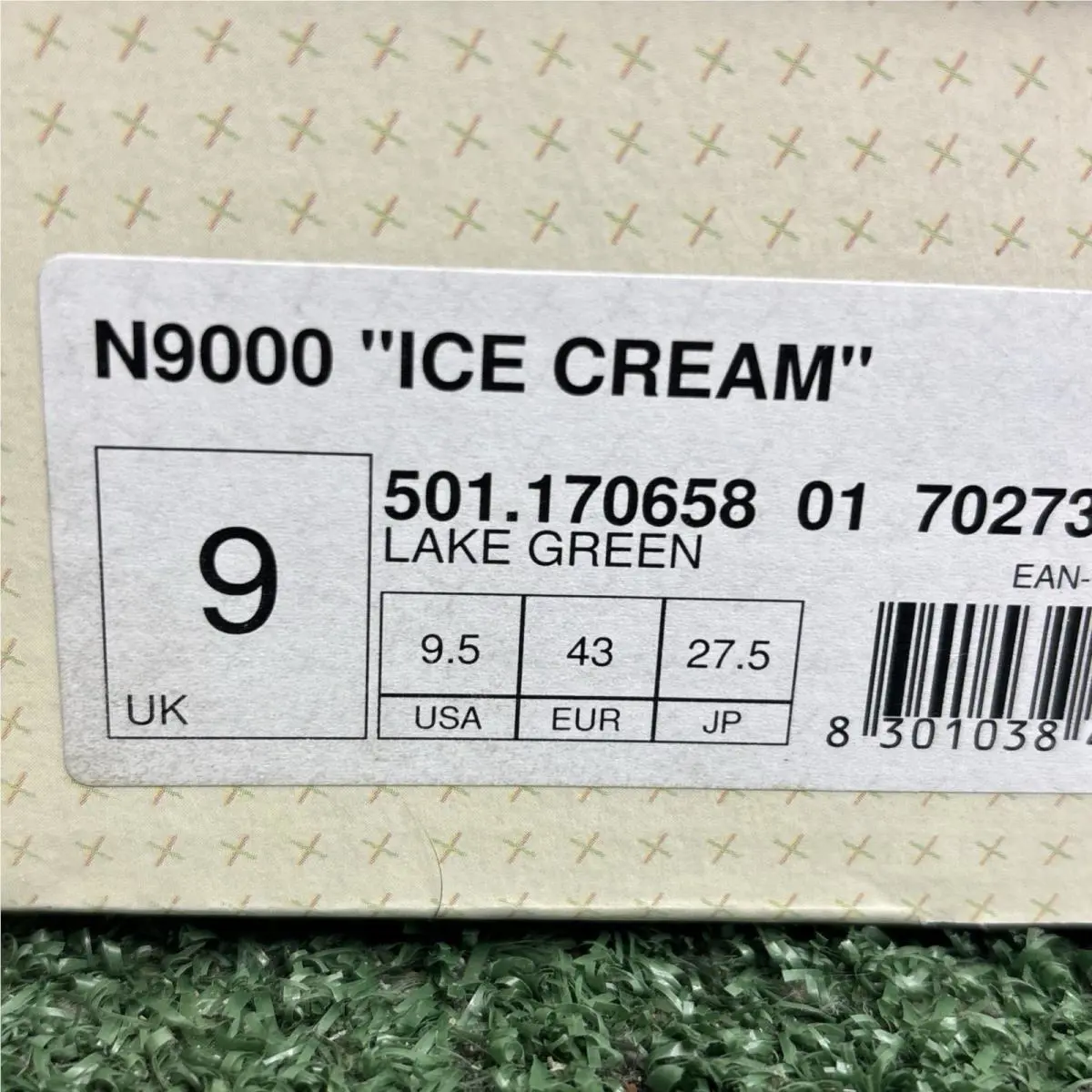 Diadora shoes - diadora N9000 Ice Cream X Feature Perforated Lace Up - 170658-70273 - Green (UPC: 889444098329) 9