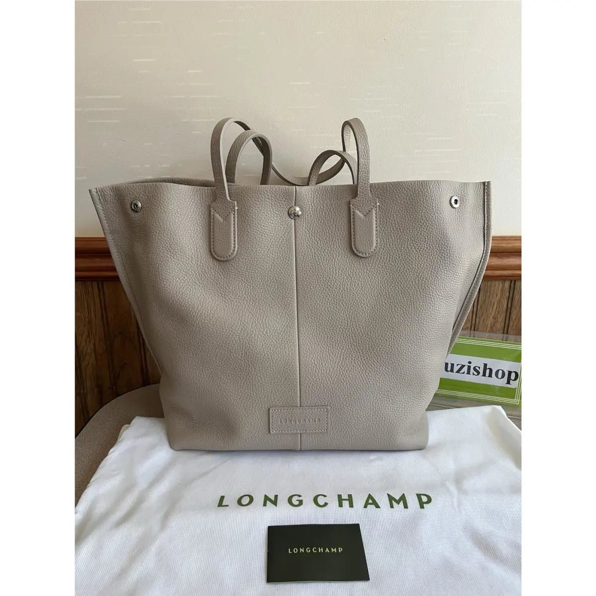 Longchamp Essential Leather Large Tote Bag Clay Made In France