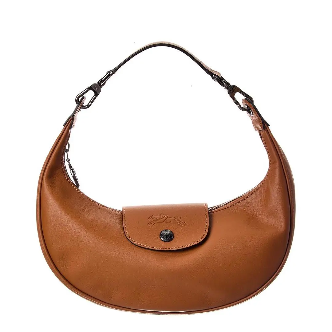 Longchamp Le Pliage Xtra Small Leather Shoulder Bag Women`s Brown - Exterior: Brown