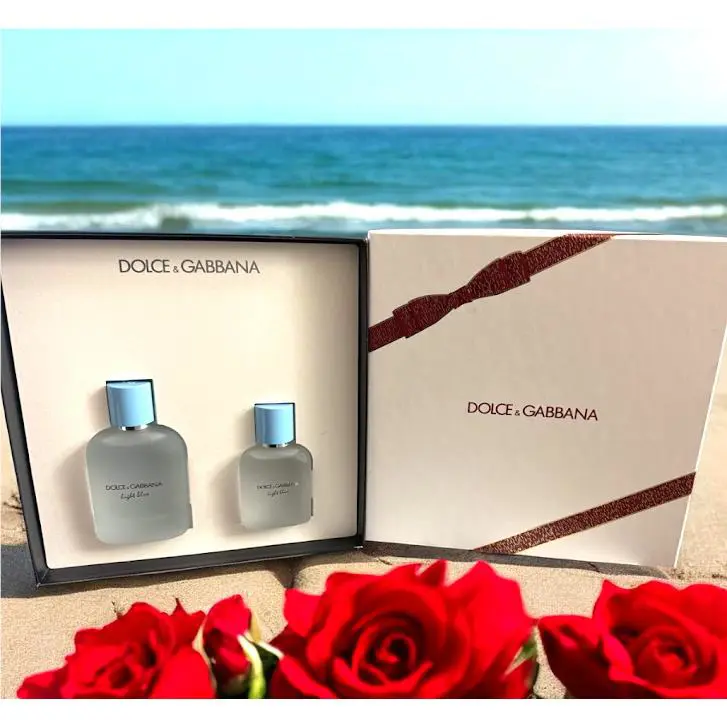 Dolce Gabbana Light Blue Pour Homme 2 Pc Set M 100mL Edt + 50mL Edt
