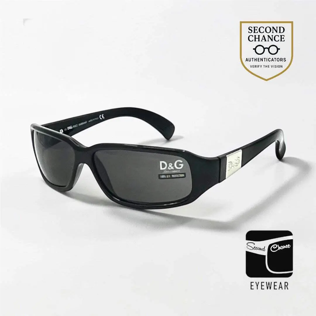 Dolce Gabbana D G 2165 Vintage Y2K Black Sunglasses 61-13 Unworn-full Kit-italy