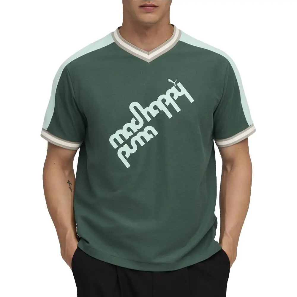 Puma clothing - PUMA  X Madhappy Graphic VNeck Short Sleeve Replica Jersey - 63534384 - Green 1