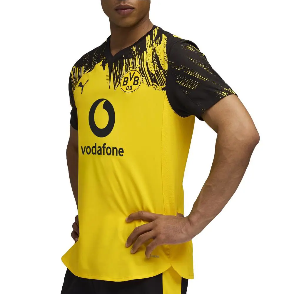 Puma clothing - PUMA Borussia Dortmund Authentic Home Crew Neck Short Sleeve Socc - 78008701 - Yellow 1