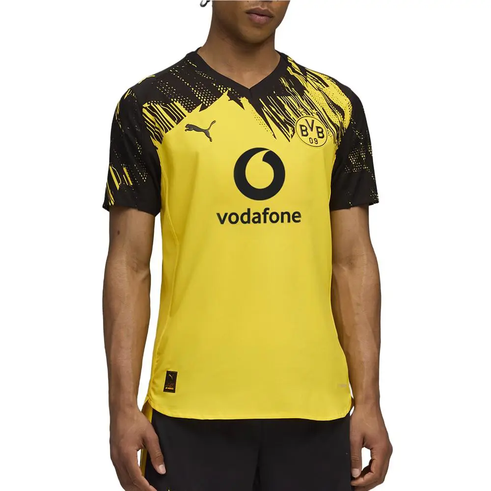 Puma clothing - PUMA Borussia Dortmund Authentic Home Crew Neck Short Sleeve Socc - 78008701 - Yellow 3