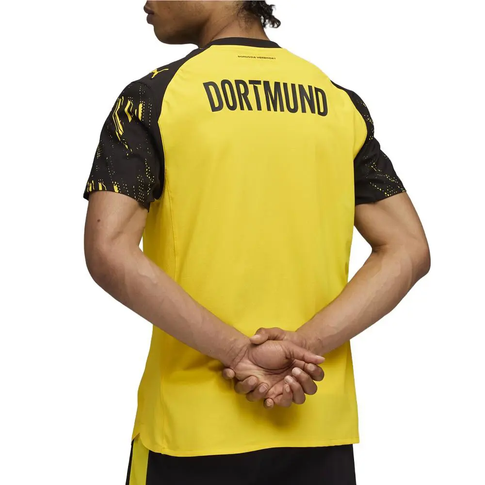 Puma clothing - PUMA Borussia Dortmund Authentic Home Crew Neck Short Sleeve Socc - 78008701 - Yellow 2