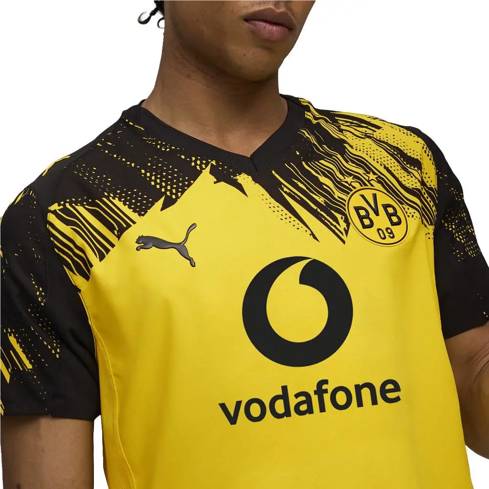 Puma clothing - PUMA Borussia Dortmund Authentic Home Crew Neck Short Sleeve Socc - 78008701 - Yellow 4