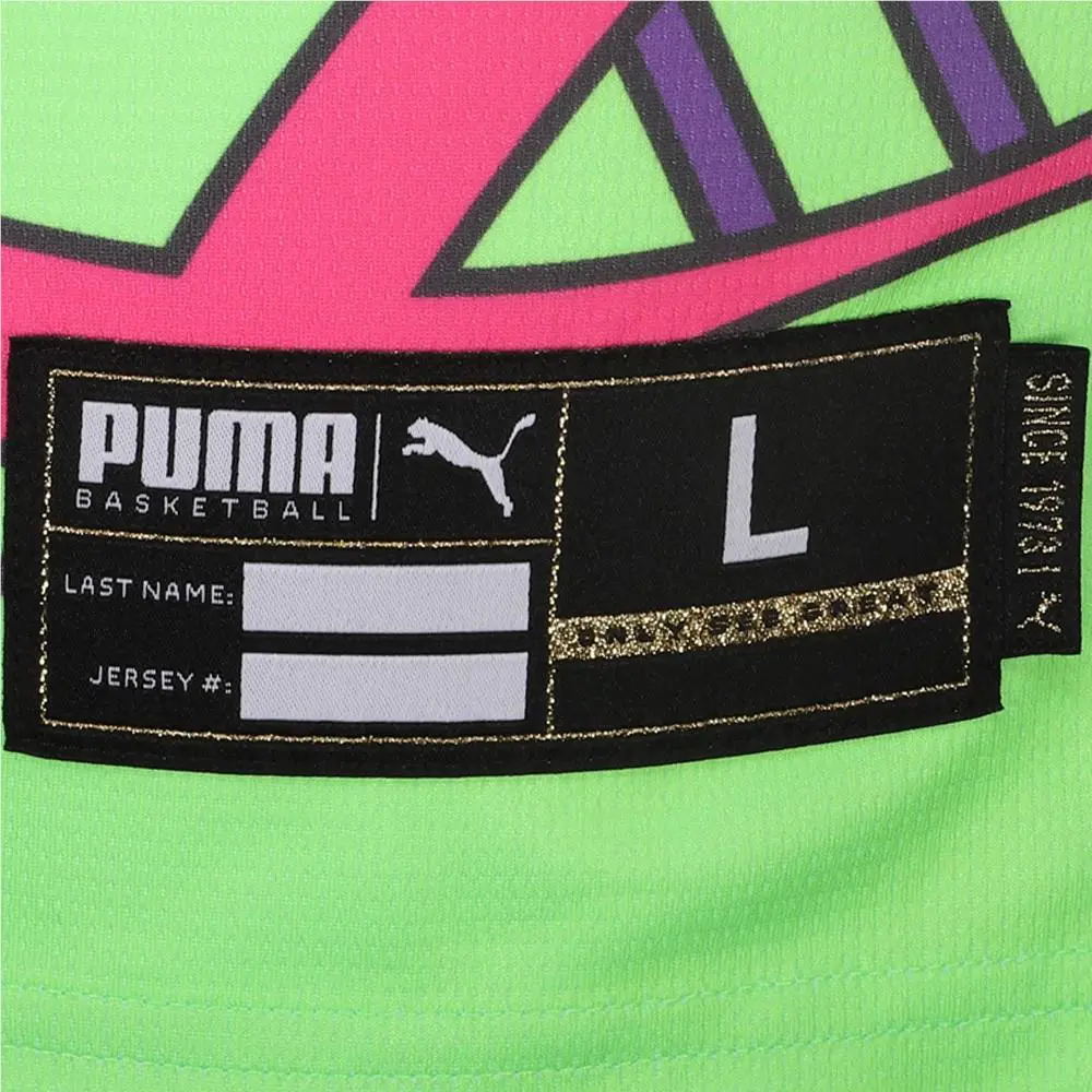 Puma clothing - PUMA Team Melo Game Inverse Toxic Crew Neck Replica Jersey - 68449801 - Green, Purple 4