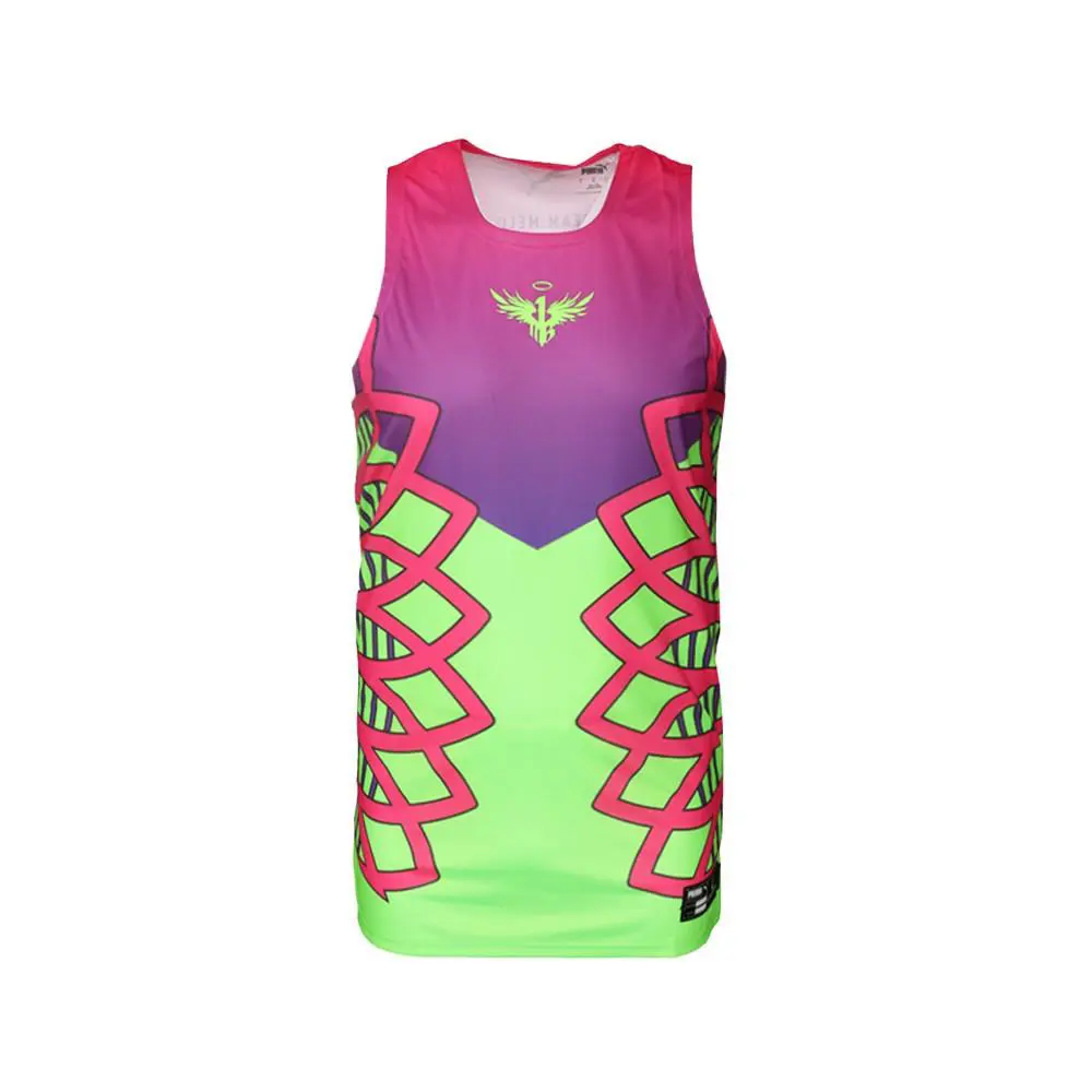Puma clothing - PUMA Team Melo Game Inverse Toxic Crew Neck Replica Jersey - 68449801 - Green, Purple 5