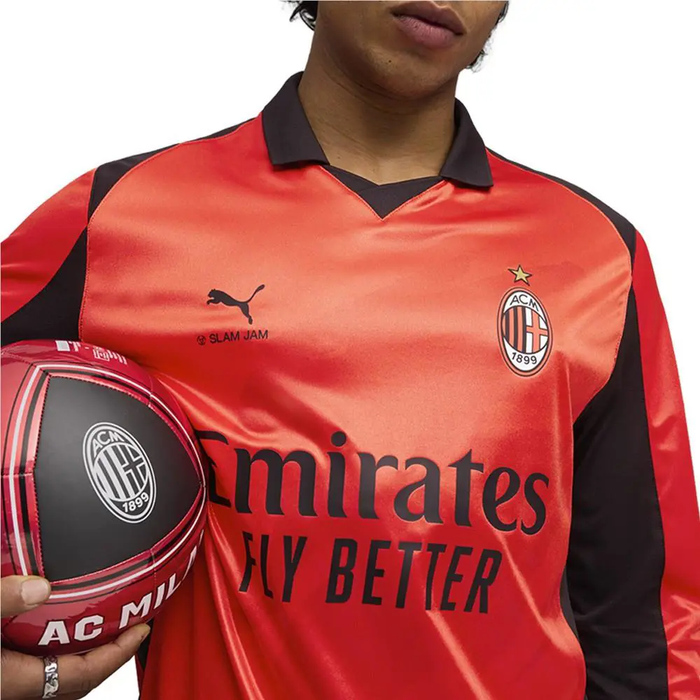 Puma clothing - PUMA Ac Milan X Slam Jam Long Sleeve Jersey - 78763702 - Red 3