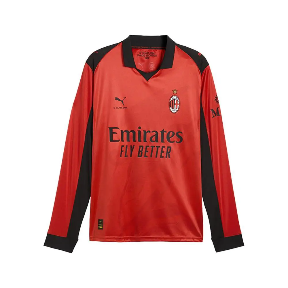 Puma clothing - PUMA Ac Milan X Slam Jam Long Sleeve Jersey - 78763702 - Red 6