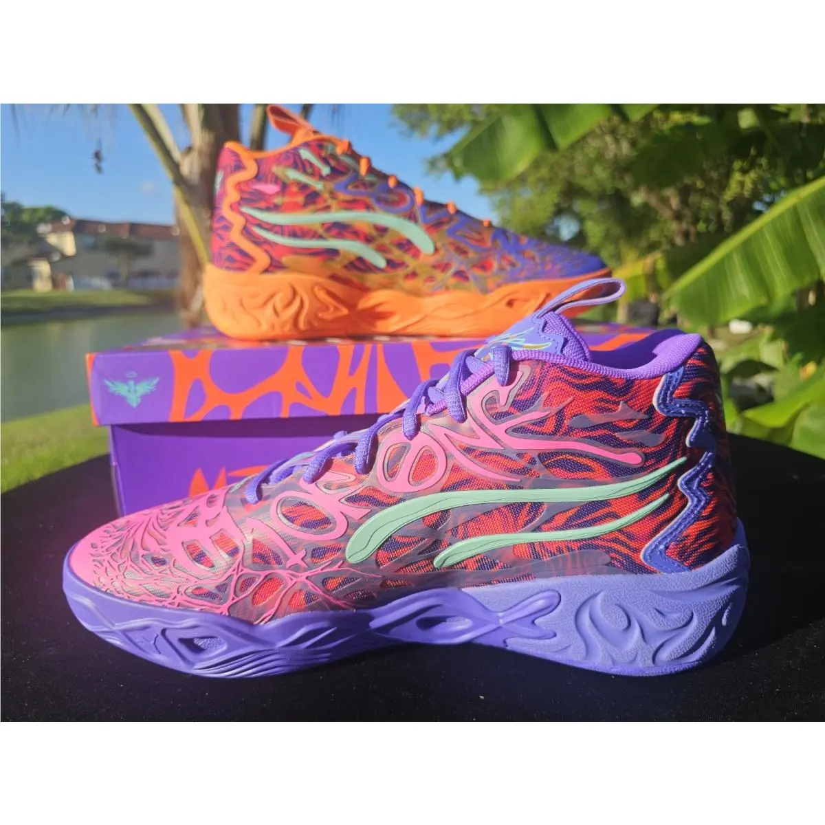 Mens Size 11.5 Puma MB.04 Creativity Pack Dark Amethyst Orange 311690 01