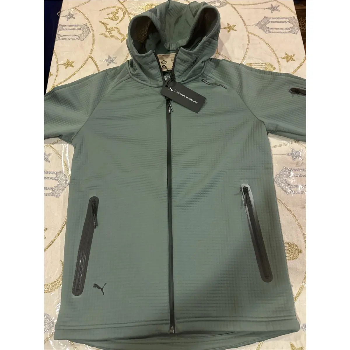 Puma clothing - Puma PD Porshe Design Hooded Sweat Jacket - 62385406 - Eucalyptus (UPC: 0196859731933) 0