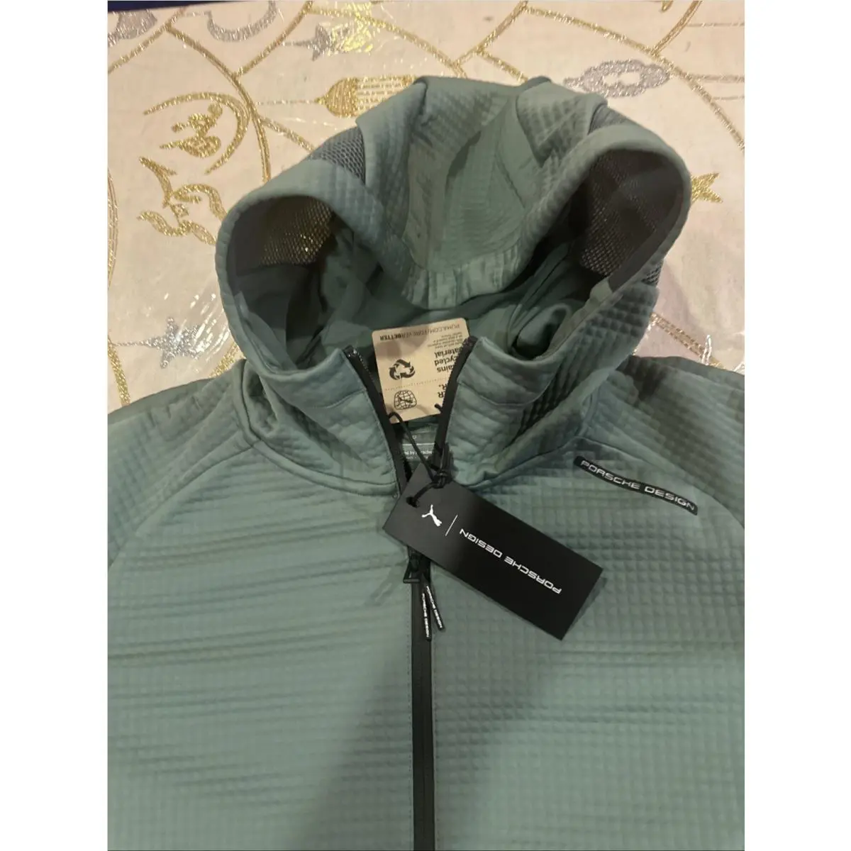 Puma clothing - Puma PD Porshe Design Hooded Sweat Jacket - 62385406 - Eucalyptus (UPC: 0196859731933) 3