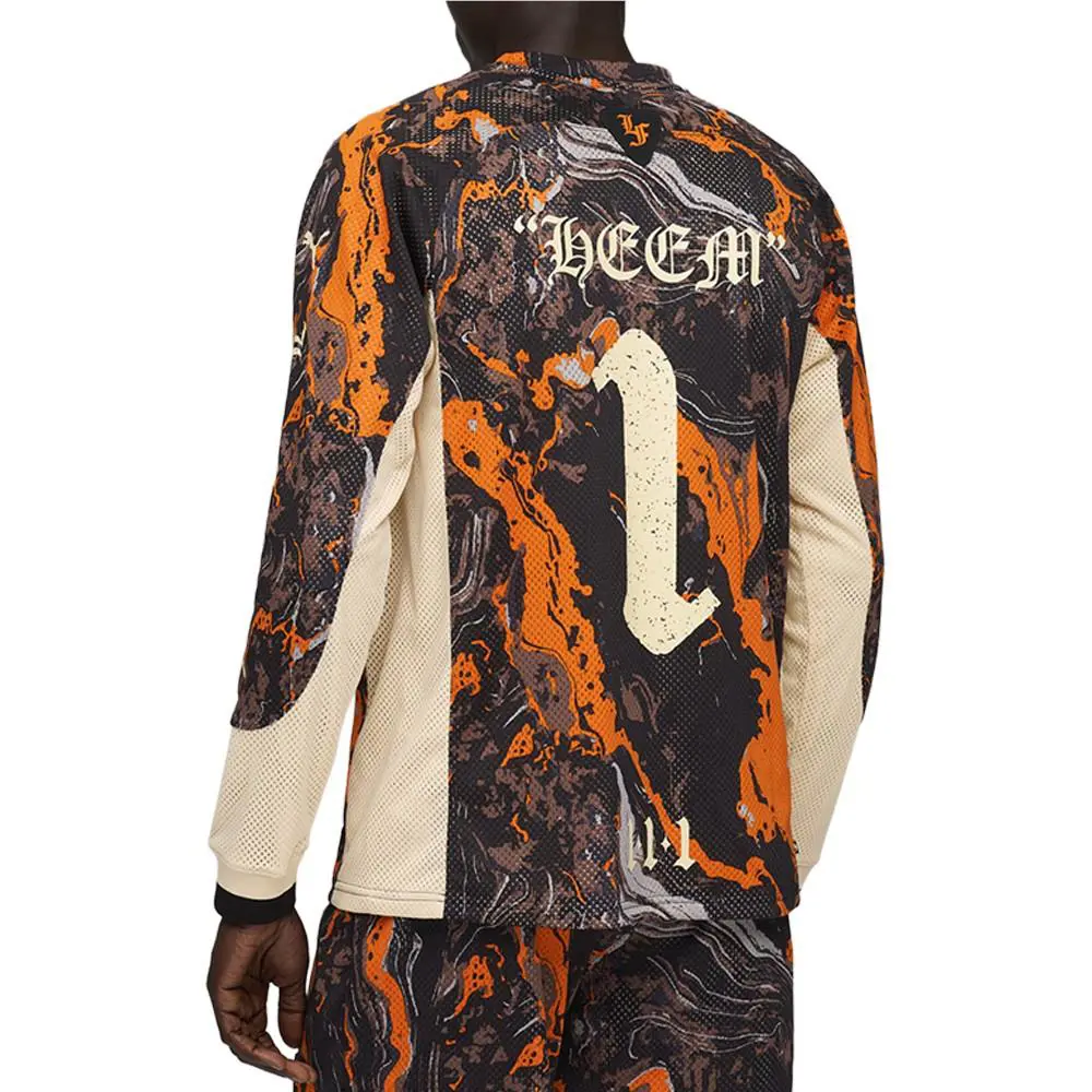 Puma clothing - PUMA  Hoops X Lafrance Heem Moto Crew Neck Replica Jersey - 63247501 - Black, Orange (UPC: 198553256217) 2
