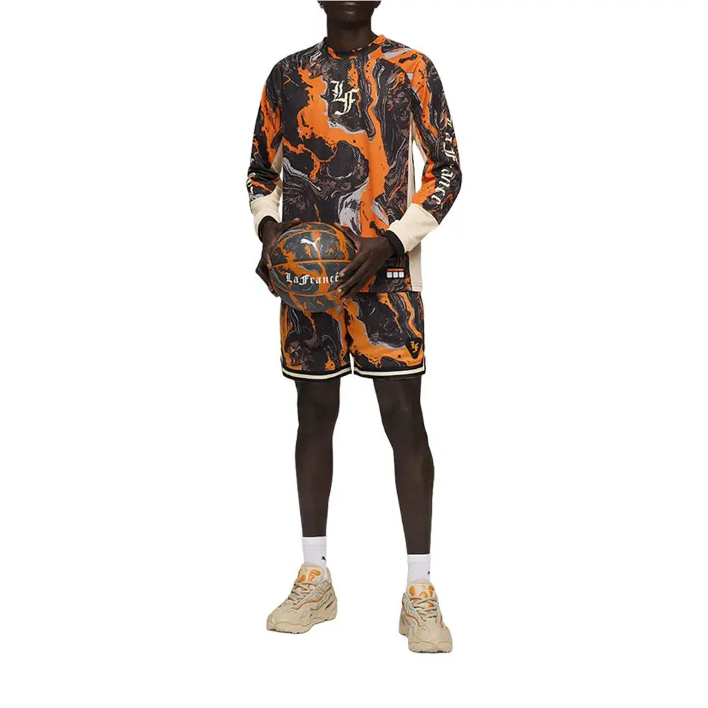 Puma clothing - PUMA  Hoops X Lafrance Heem Moto Crew Neck Replica Jersey - 63247501 - Black, Orange (UPC: 198553256217) 5