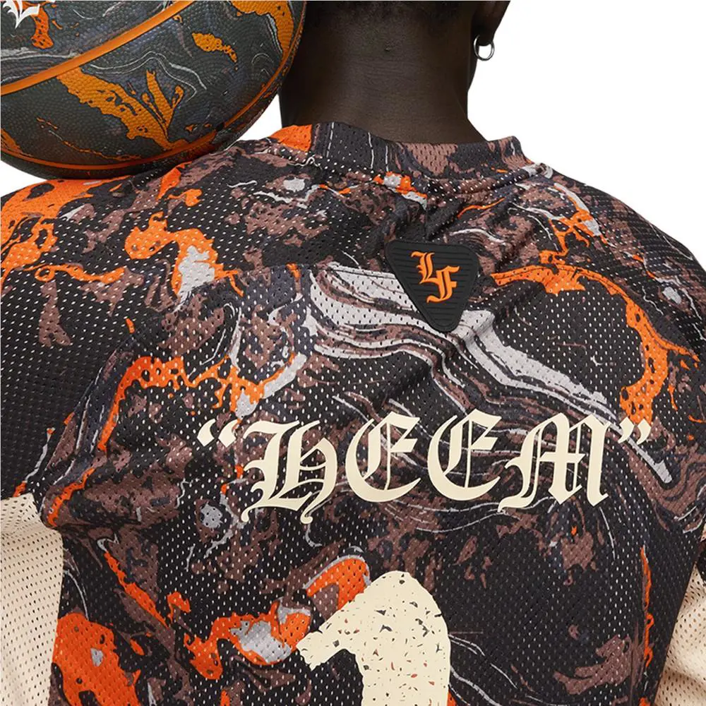Puma clothing - PUMA  Hoops X Lafrance Heem Moto Crew Neck Replica Jersey - 63247501 - Black, Orange (UPC: 198553256217) 3