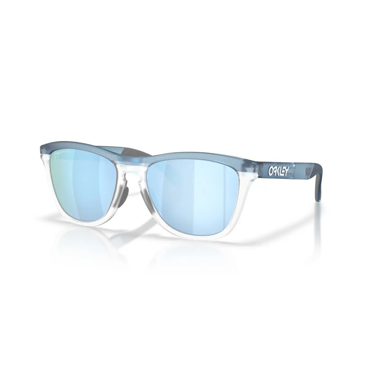 Frogskins Range XL Trans Stonewash/prizm Deep Water Polar 58mm Sunglasses by Oakley