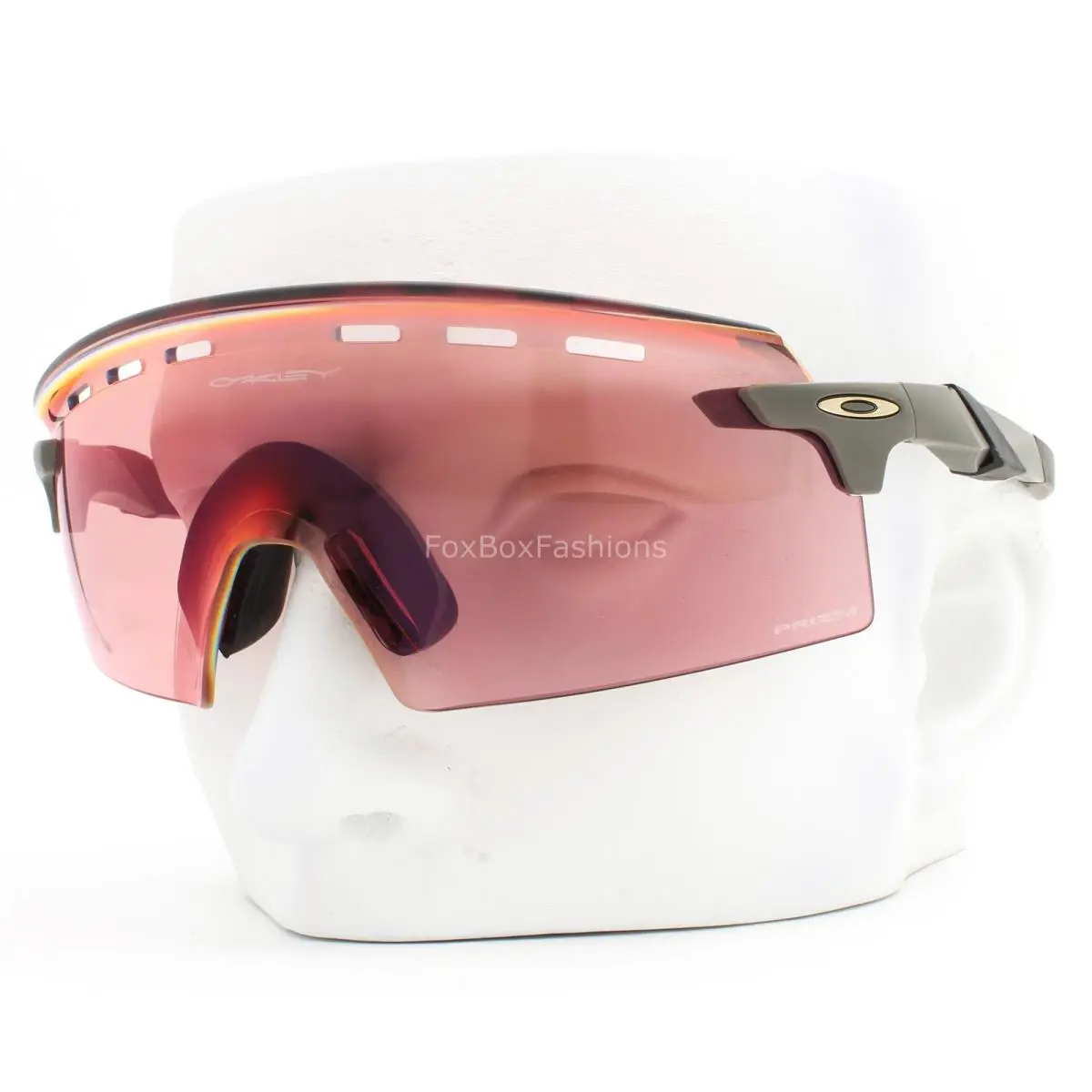 Encoder Strike Vented Sunglasses Gray Prizm Trail Torch OO9235-0839 Wcase by Oakley