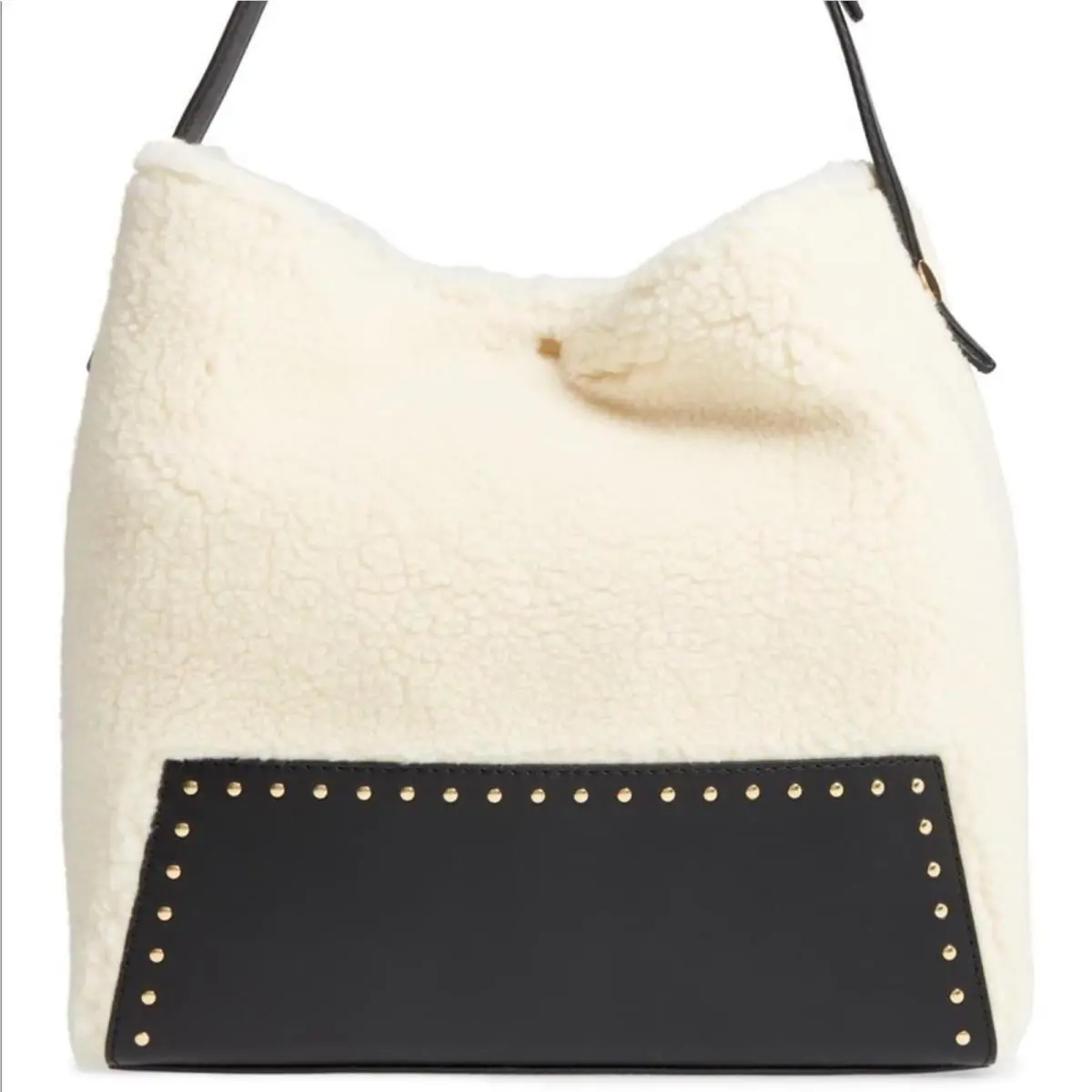 Stella Mccartney Alter Shearling Hobo Fur Luxury Minimalist Shoulder Bag