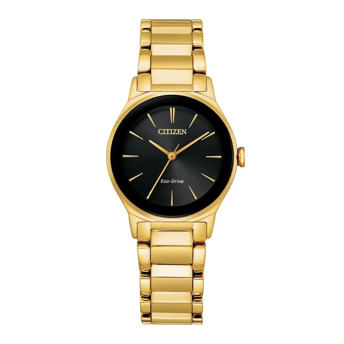 Citizen Women`s Modern Eco-drive Gold Stainless Steel Watch 28 MM EM0737-58E