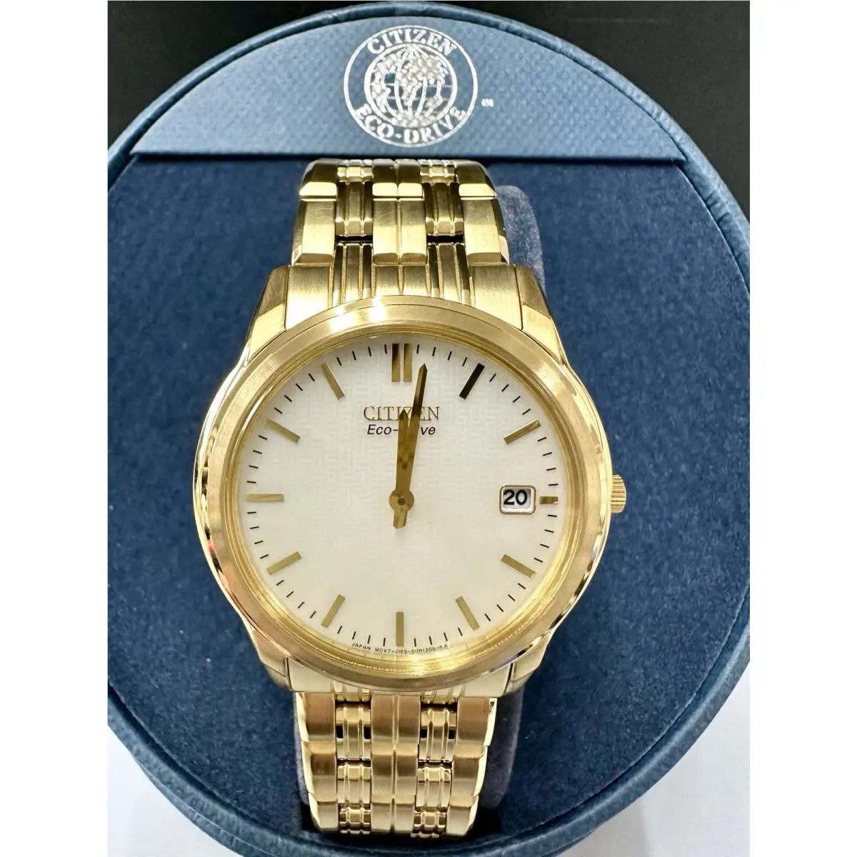 Citizen Eco-drive AU1002-58P Gold Tone Stainless Steel Band Men’s Watch