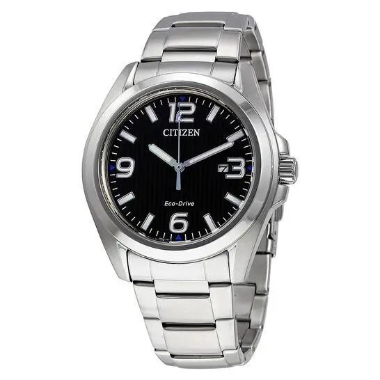 Citizen AW1571-76E Sport Men’s Eco-drive Stainless Steel Black Dial 42mm Watch - Dial: Black, Band: Silver