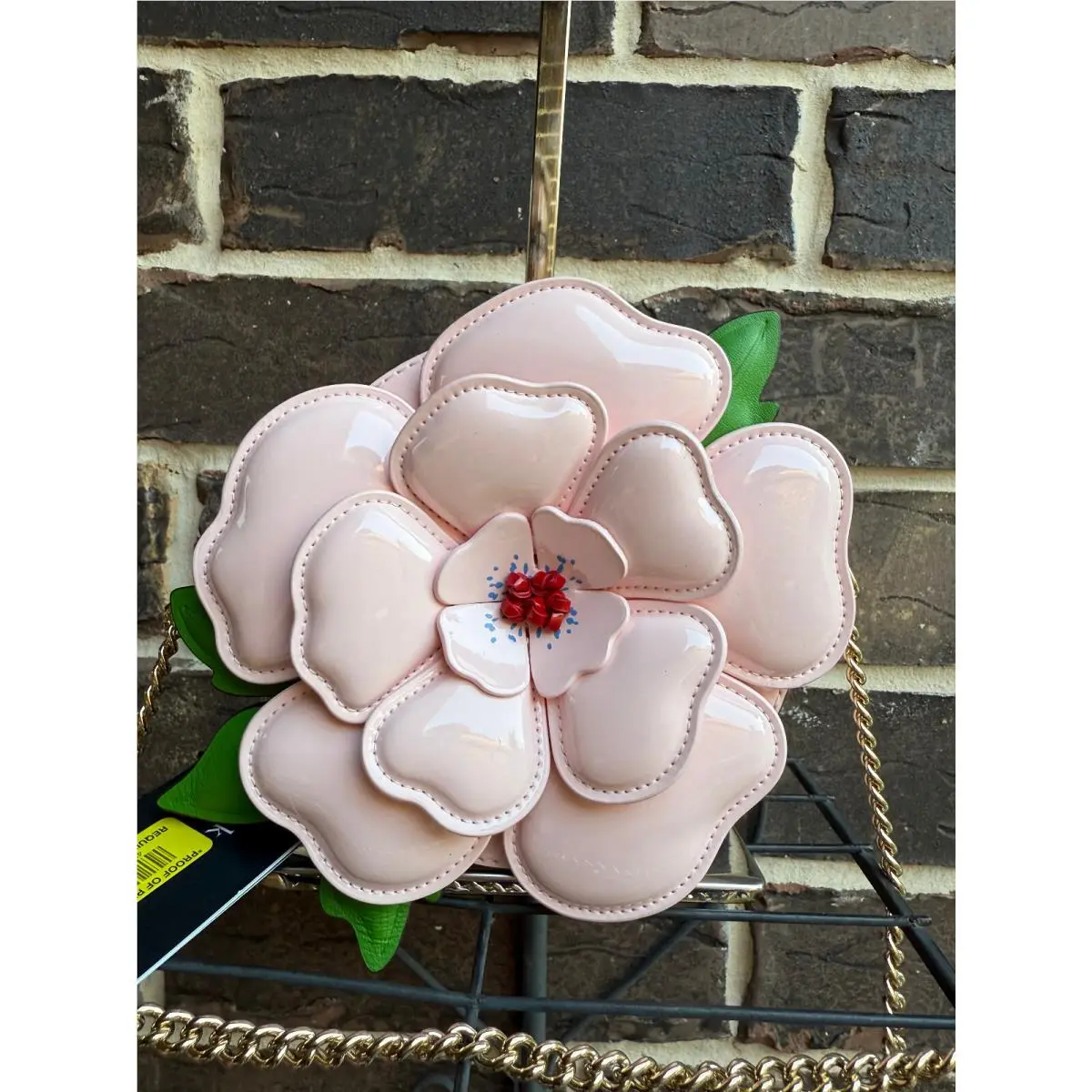 Kate Spade In The Garden 3D Flower Micro Crossbody Pink Multi Patent