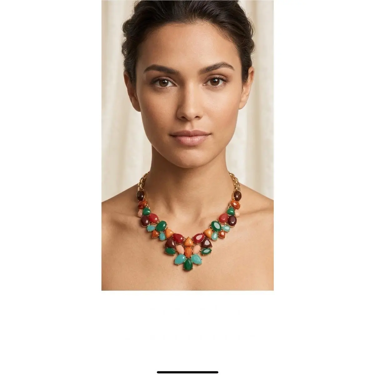 Kate Spade Multi Color Stone Amalfi Frontal Necklace 147K