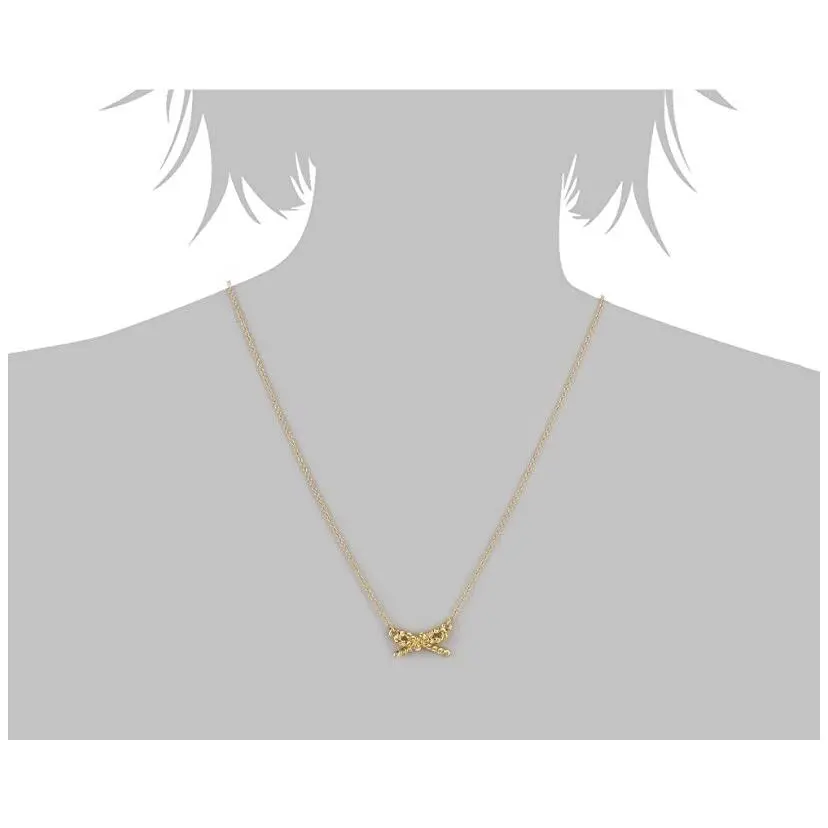 Kate Spade York Deco Skinny Mini Gold Tone Bow Necklace KSS84