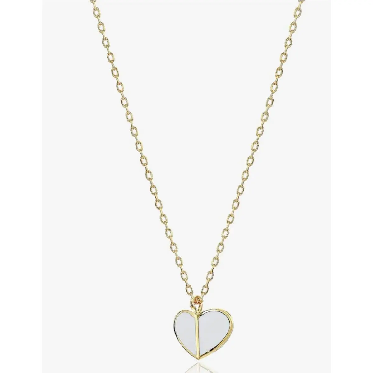 Kate Spade White Enamel Heart Mini Pendent 19 Necklace JL97