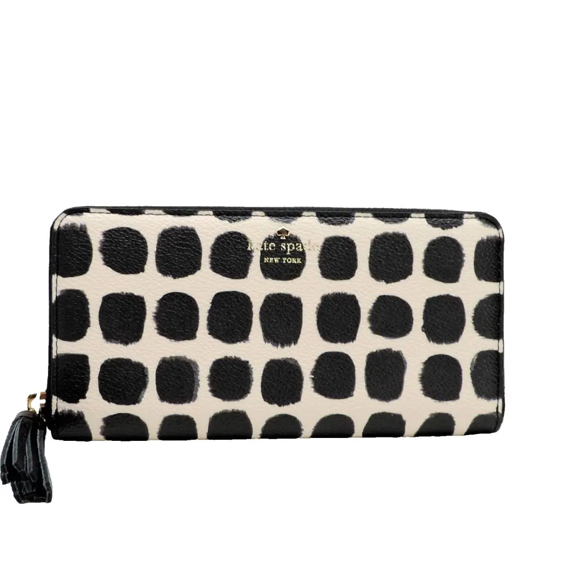Kate Spade New York Spencer Court Lacey Wallet Clutch Black Dot New