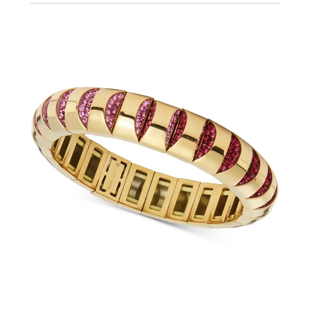 Kate Spade Sliced Scallops Stretch Bracelet - Pink Orange with Logo Pouch P1