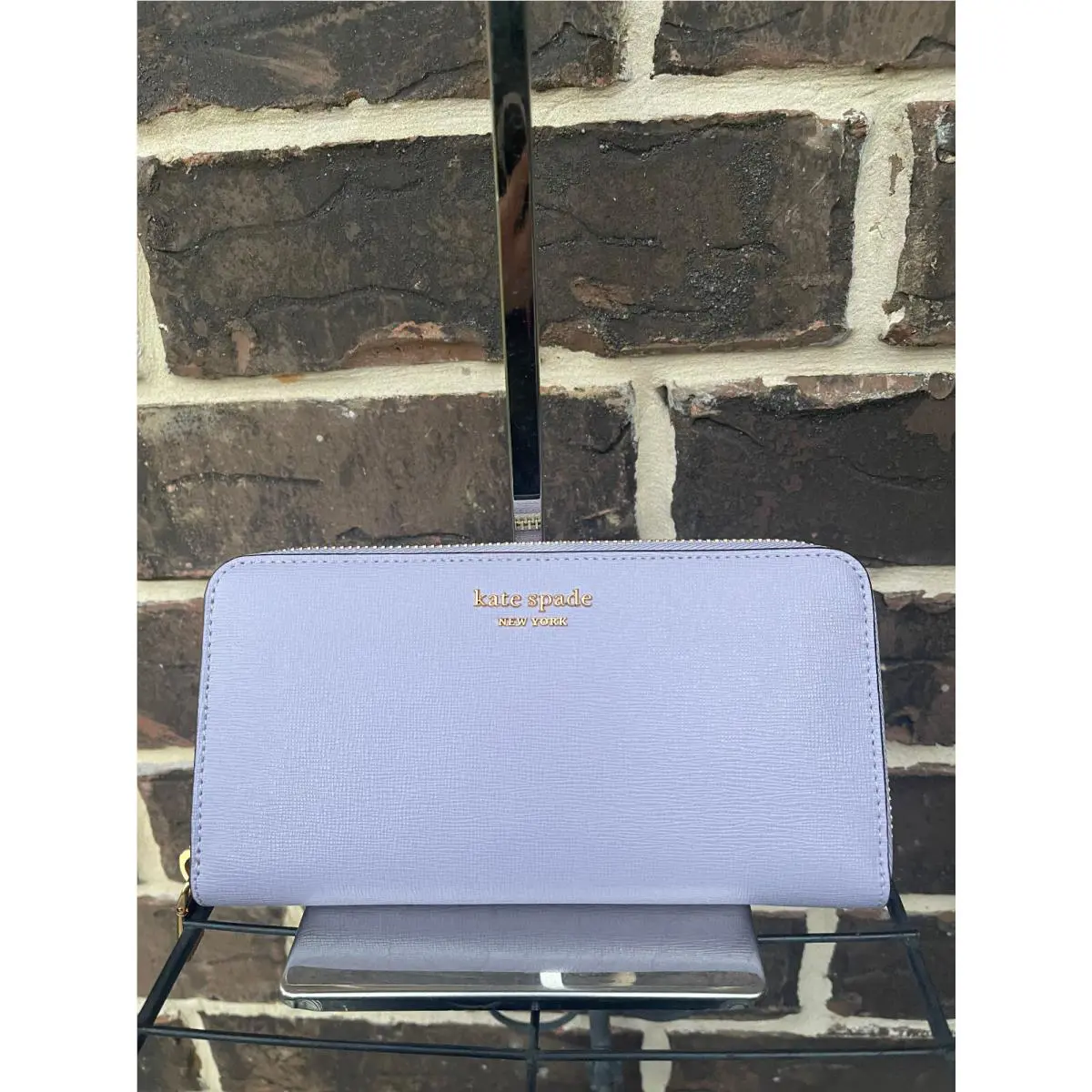 Kate Spade Morgan Leather Continental Wallet Zip Around Lavender Purple