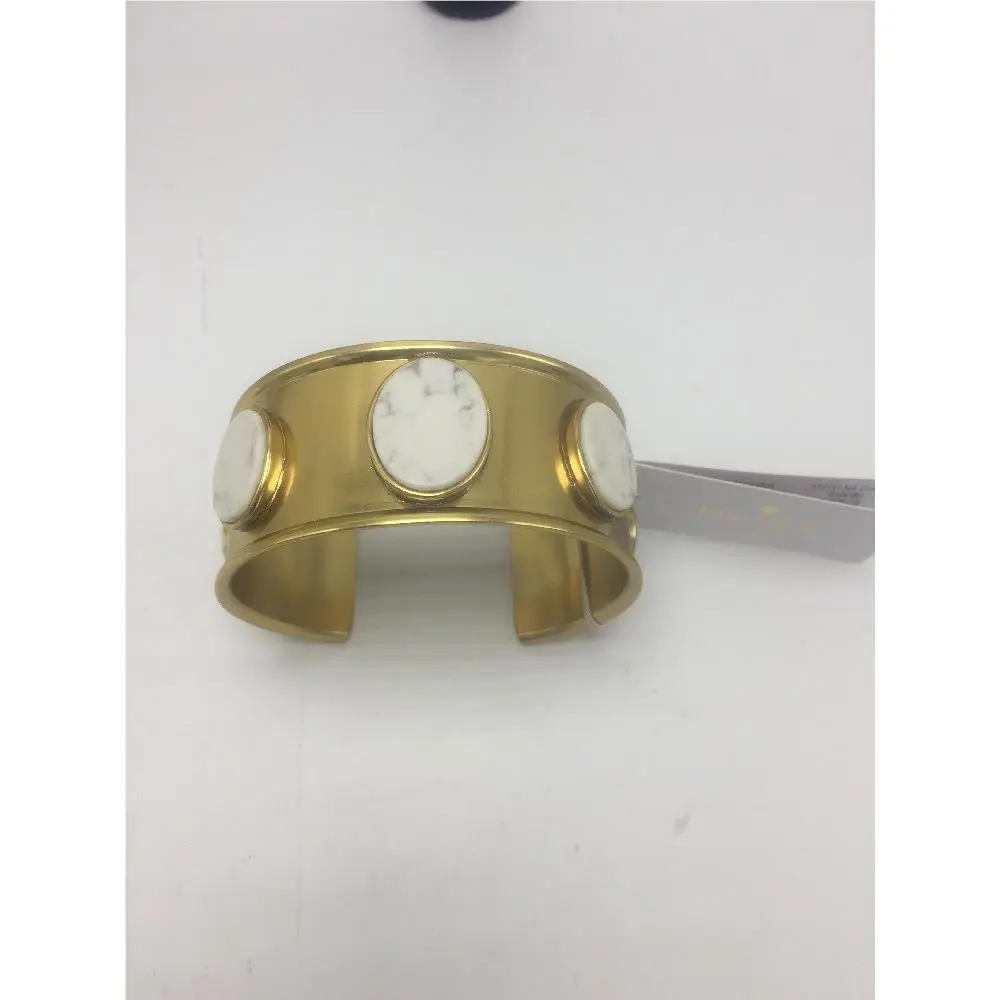 Kate Spade Bright Bold Gold Tone Wide Cuff Bracelet SP 50