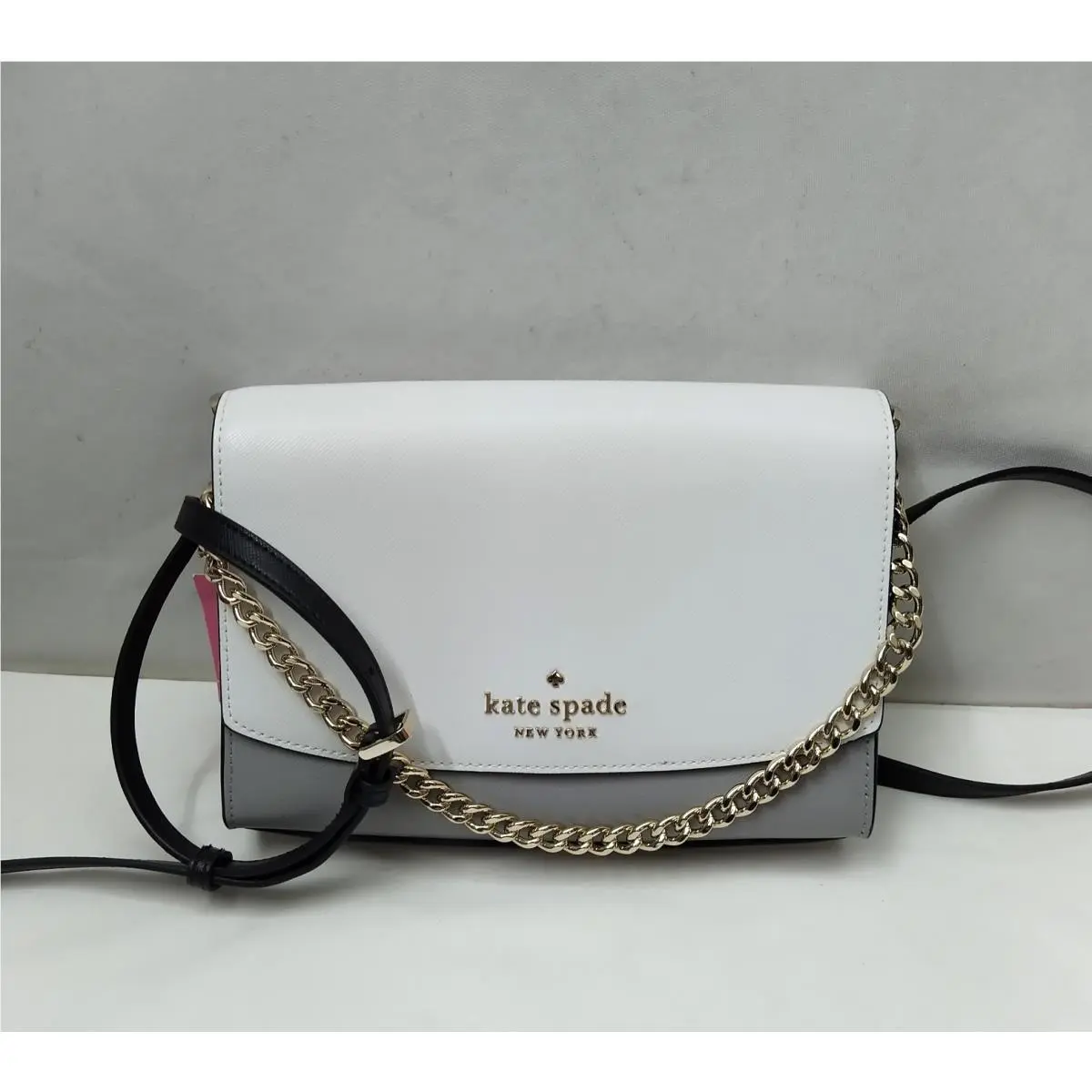 Kate Spade New York Madison Willow White Gray Convertible Crossbody Bag