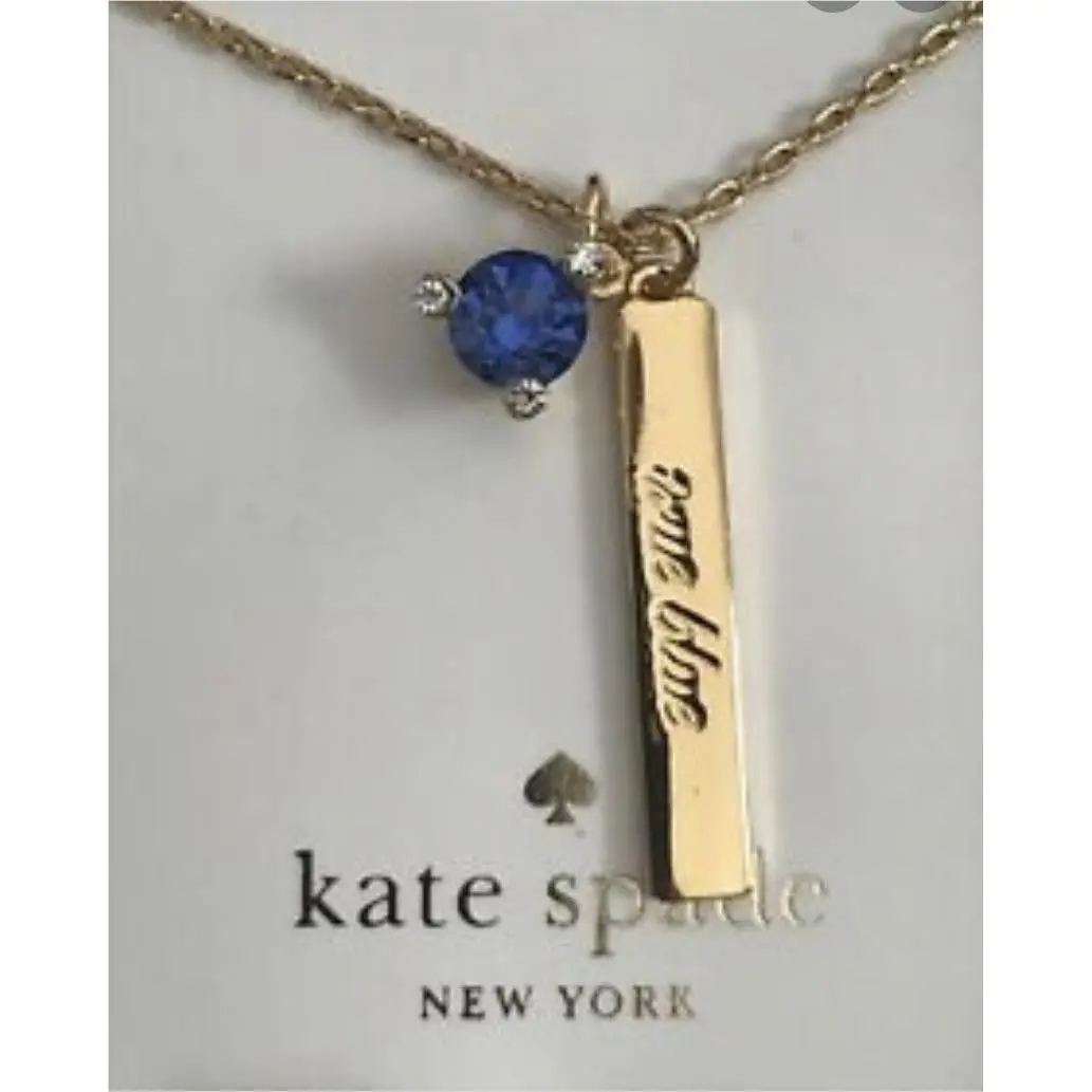 Kate Spade Born to be True Blue Sapphire CZ Pendant Necklace S1