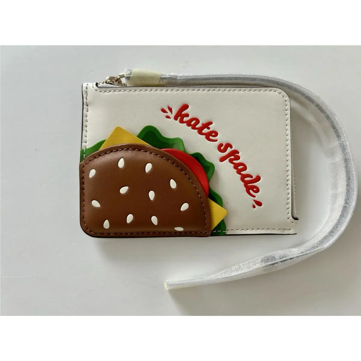 Kate Spade Snack Bar Burger Card Holder Wristlet RP