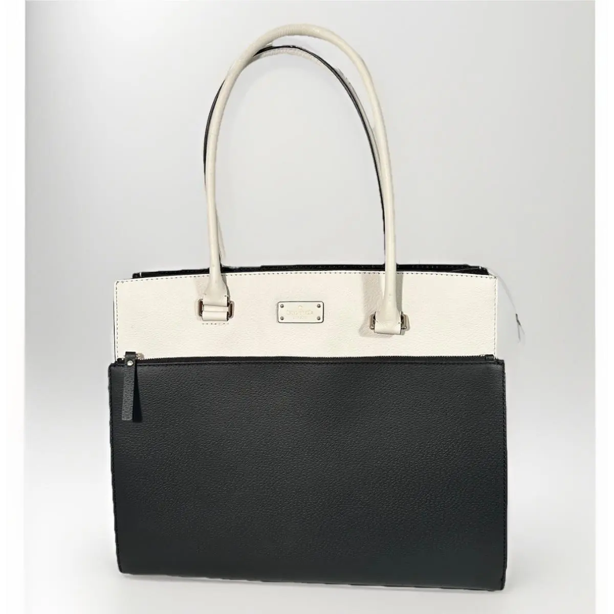 Kate Spade Black White Handbag Shoulder Bag Structured 429.00 New