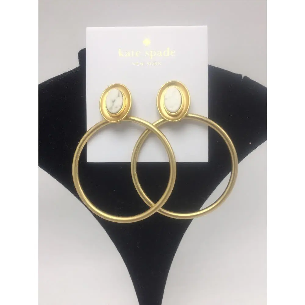 Kate Spade Bright Bold Statement Hoop Stone Earrings SP72