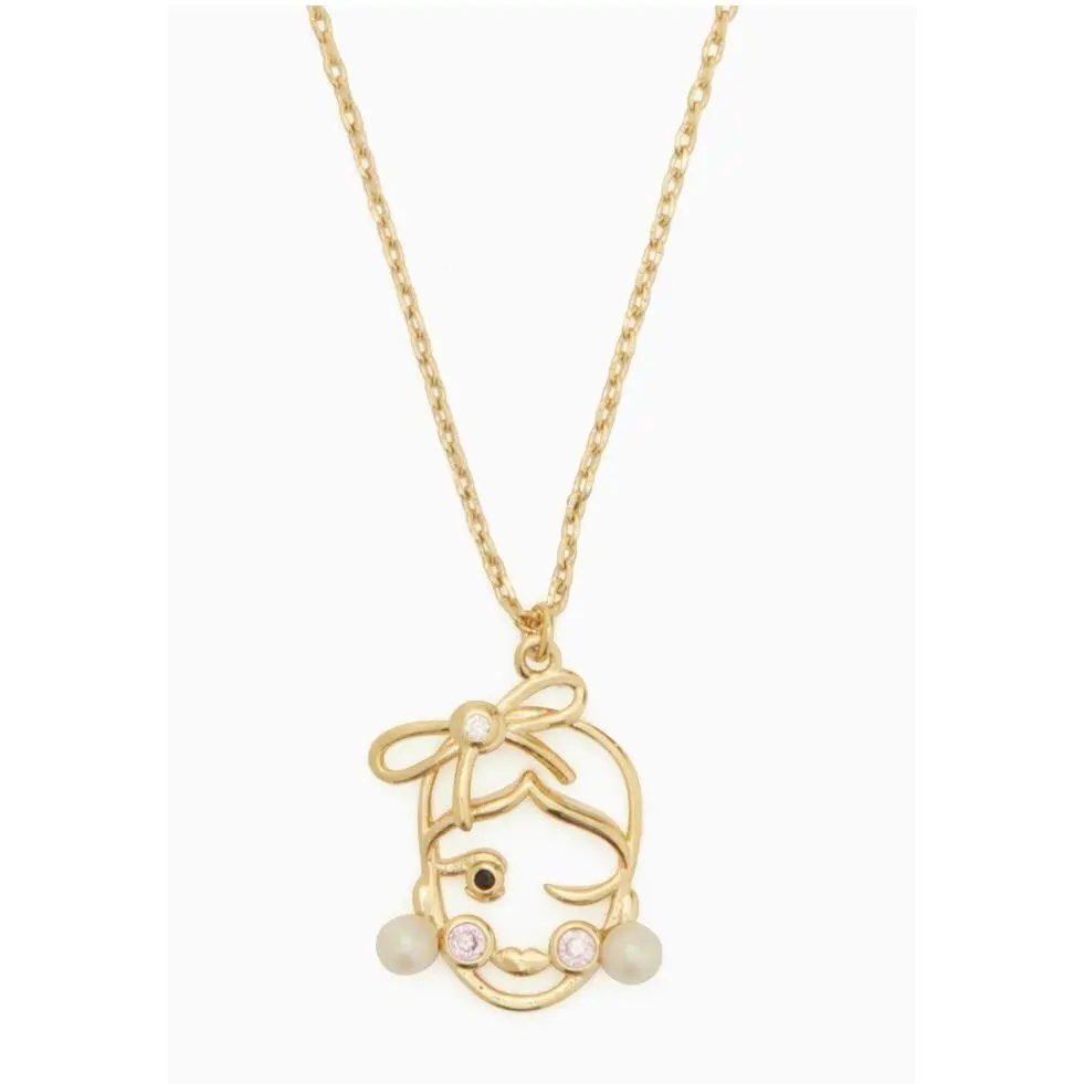 Kate Spade Celestial Charm Virgo Pendant Necklace Clear Gold wbru904D JS1