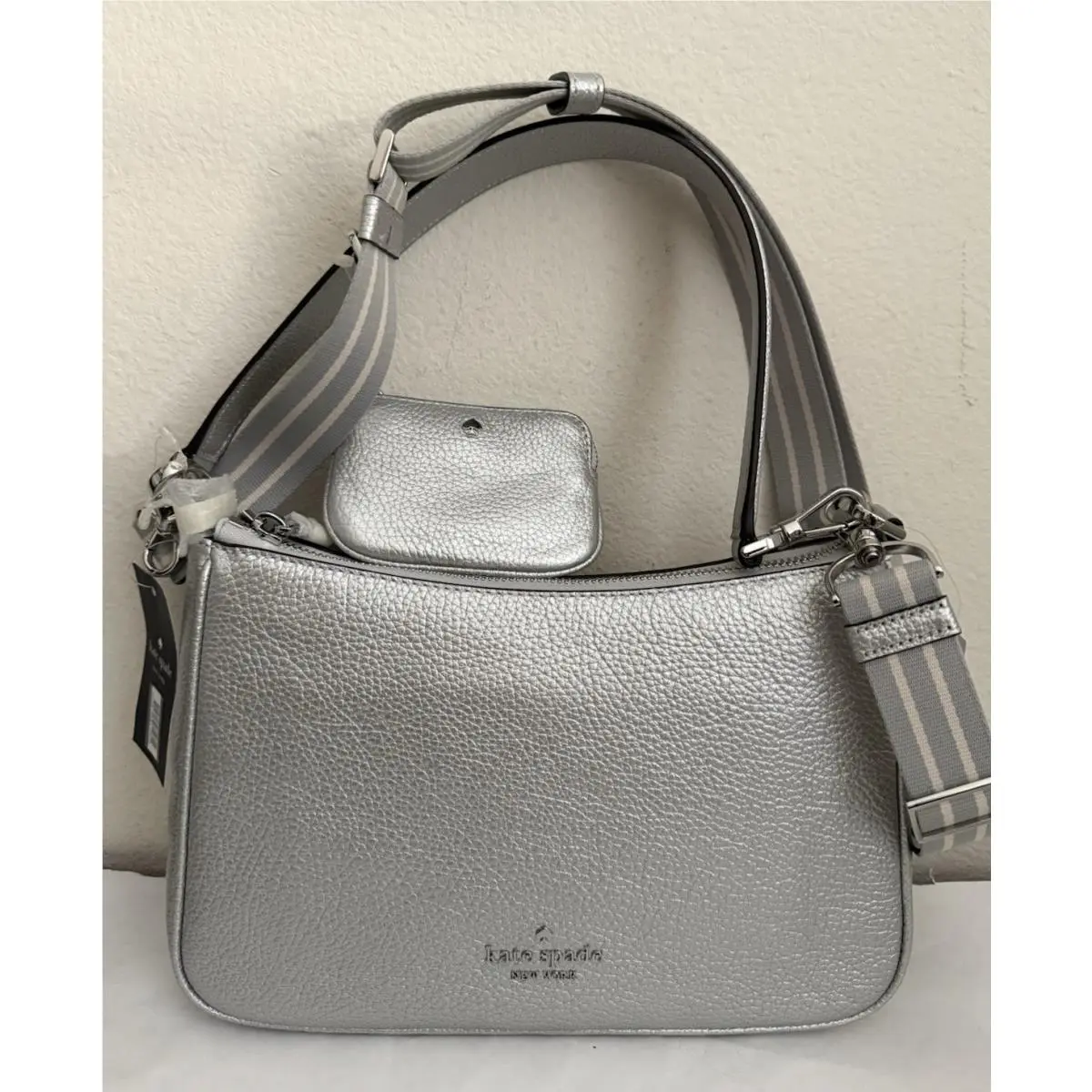 Kate Spade Rosie Metallic Medium Shoulder Crossbody Leather Bag K1898
