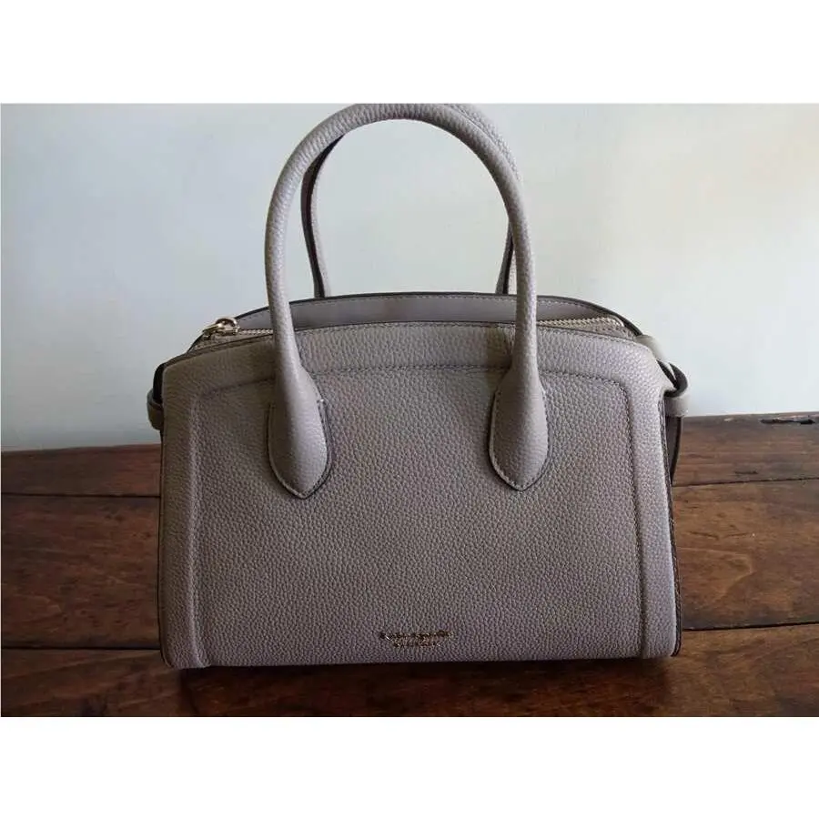 Kate Spade Knott Warm Taupe Pebbled Leather Satchel Top Zip Crossbody