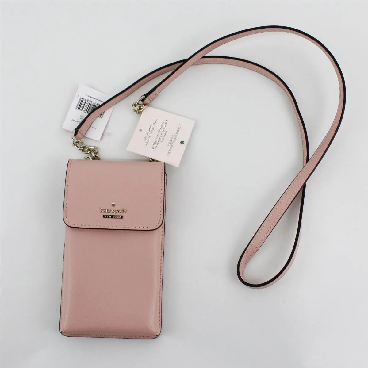 Kate Spade Rosycheeks North South Pink Leather Crossbody Phone Holder