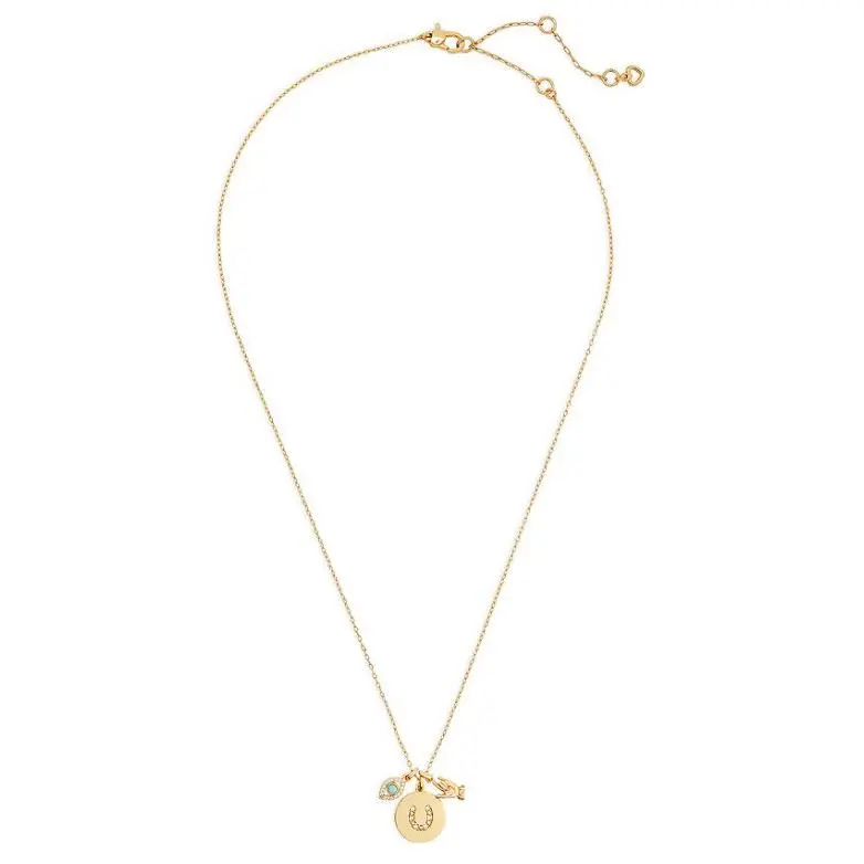 Kate Spade Winning Pair Gold Tone 18 -21 Necklace - JL95
