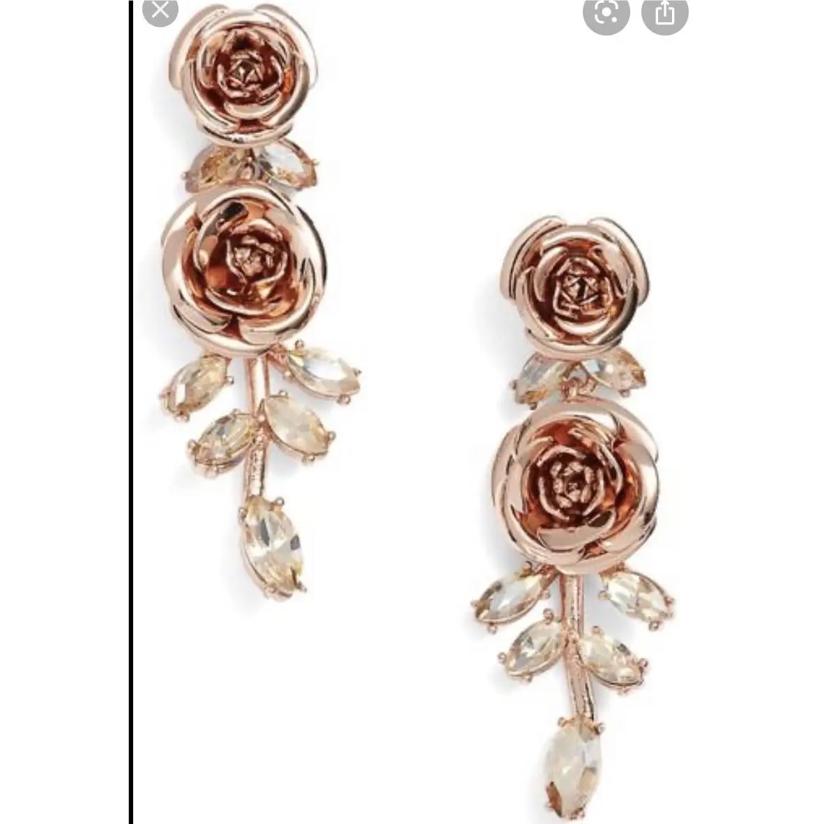 Kate Spade Set Garden Garland Rose Gold Earrings Roses 2 KSd5