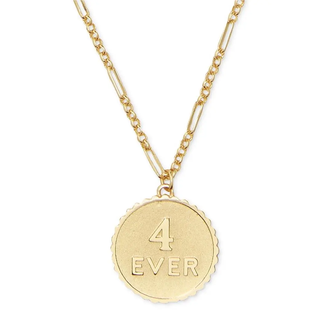 Kate Spade Gold Tone 4-Ever Pendant Necklace 18 Plus 3 SP1