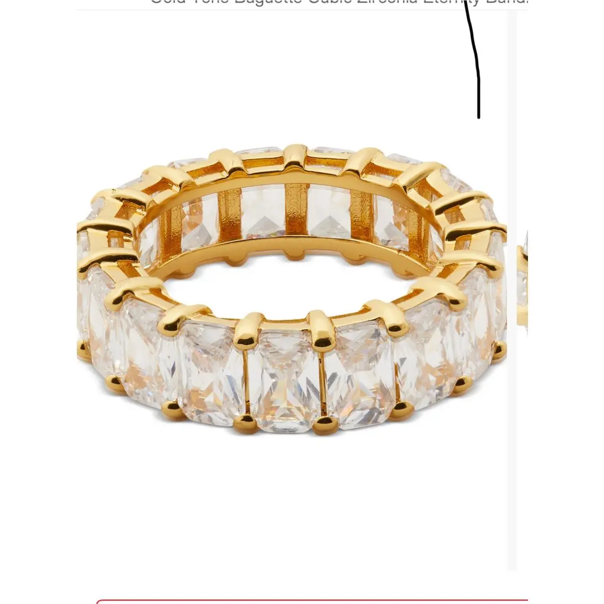 Kate Spade CZ Baguette Rings Size 7 C2